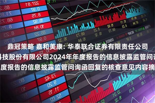 鼎冠策略 嘉和美康: 华泰联合证券有限责任公司关于嘉和美康（北京）科技股份有限公司2024年年度报告的信息披露监管问询函回复的核查意见内容摘要